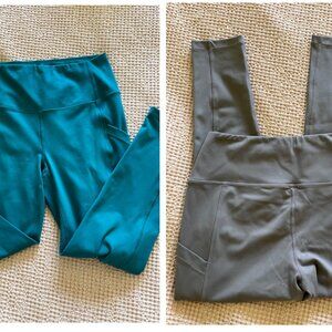 Bundle of 2 Pairs of 32 Degree Cool Teal Leggings Women's Size S NWOT